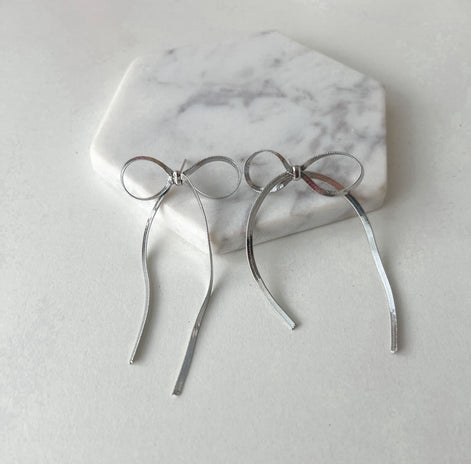 Bow Herringbone Earrings