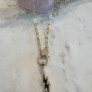 Lightning Bolt Bling Necklace