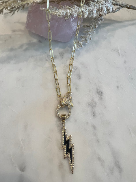 Lightning Bolt Bling Necklace Wholesale