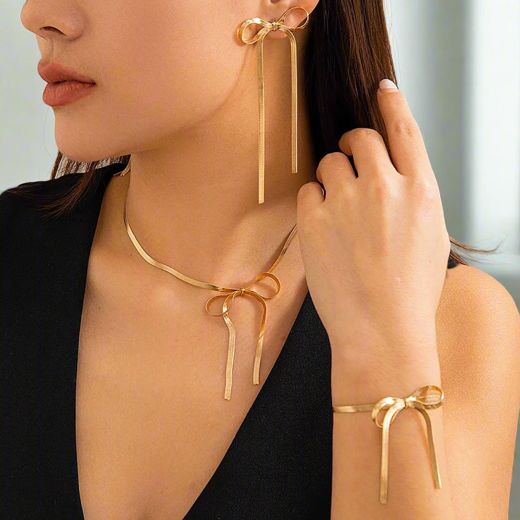 Bow Herringbone Bracelet