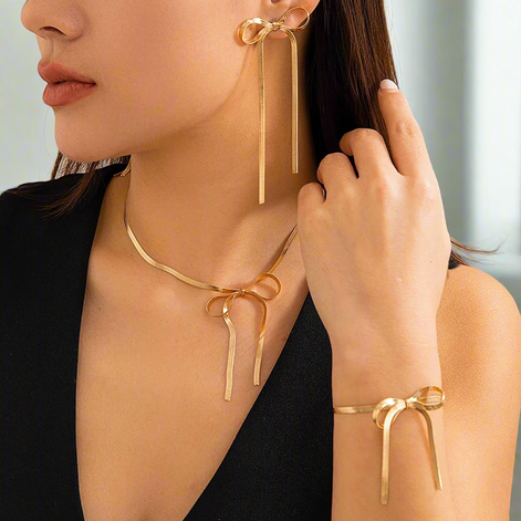 Bow Herringbone Bracelet