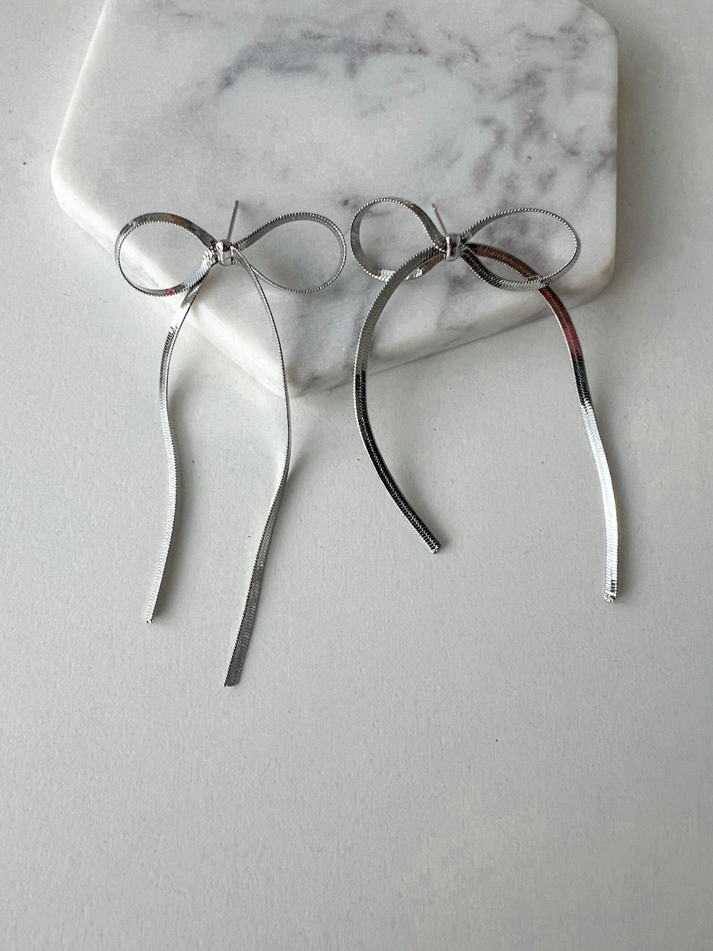 Bow Herringbone Earrings