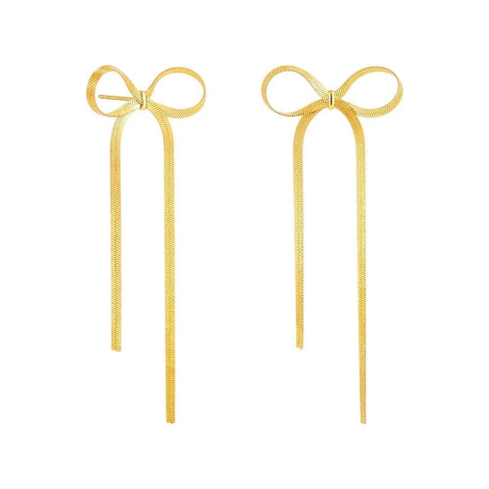 Bow Herringbone Earrings