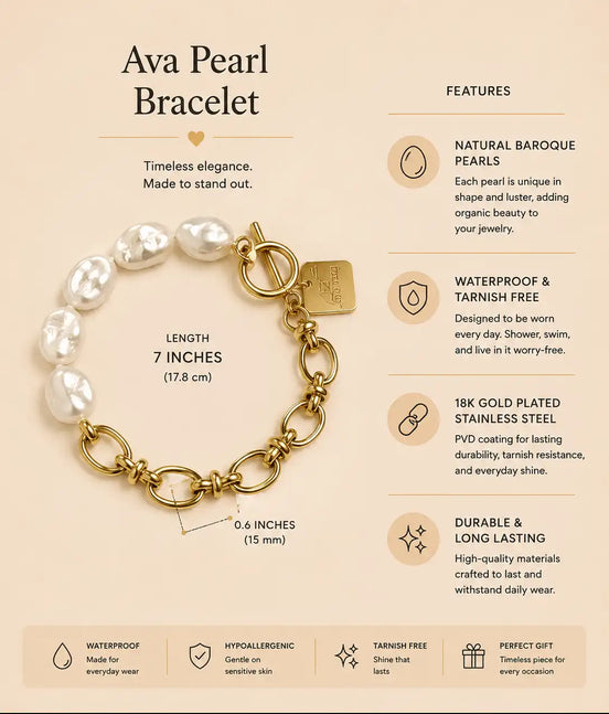 Ava Pearl Bracelet