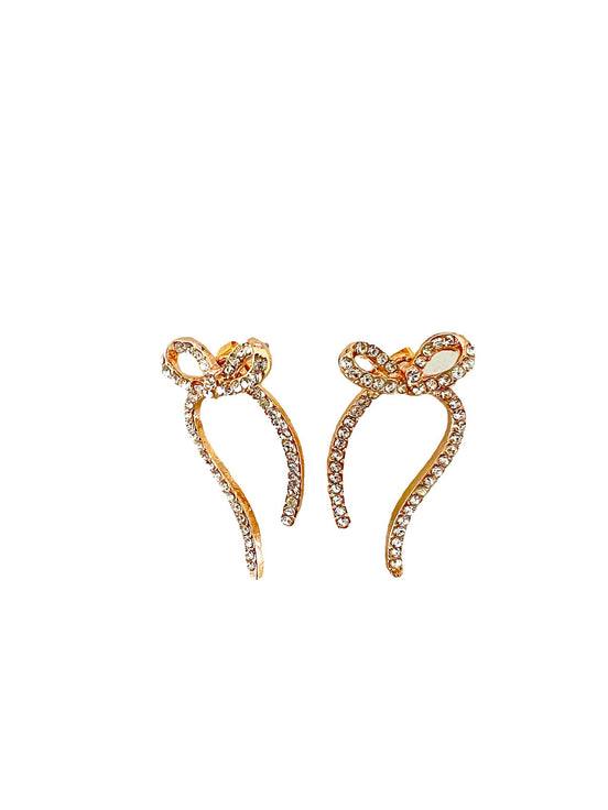 Diamond Bow Earrings Wholesale