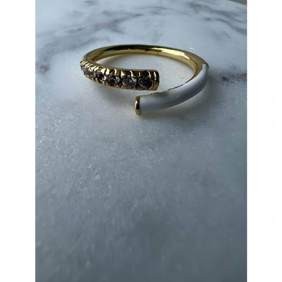 White 14k Gold plated/CZ bling rings