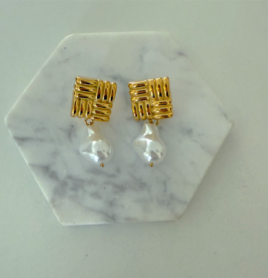 Coastal Pearl Earrings Wholesale
