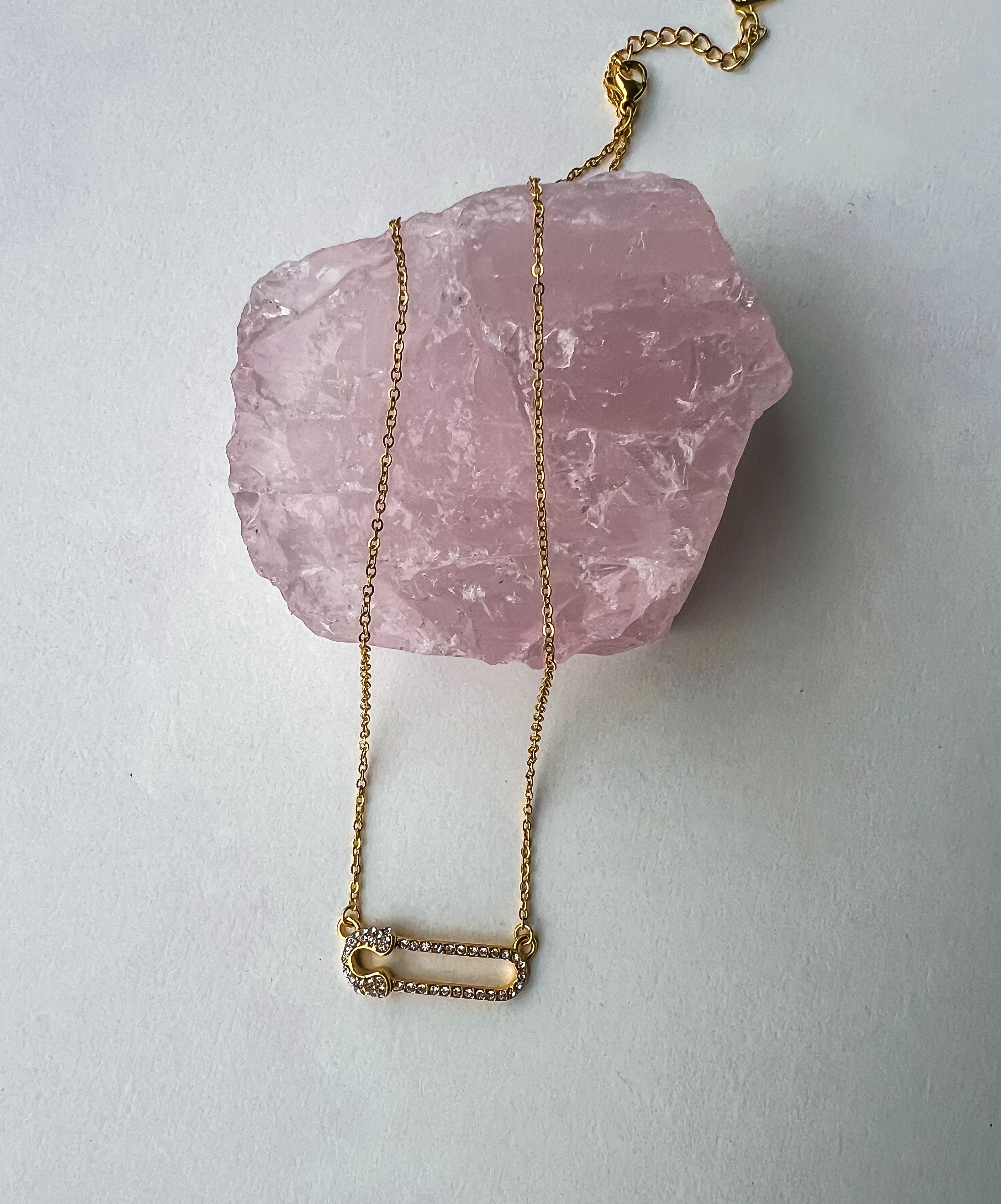 Safety Pin Bling Pendant