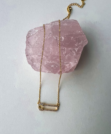 Safety Pin Bling Pendant