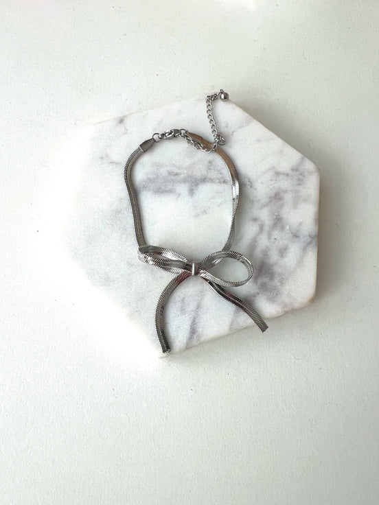 Bow Herringbone Bracelet