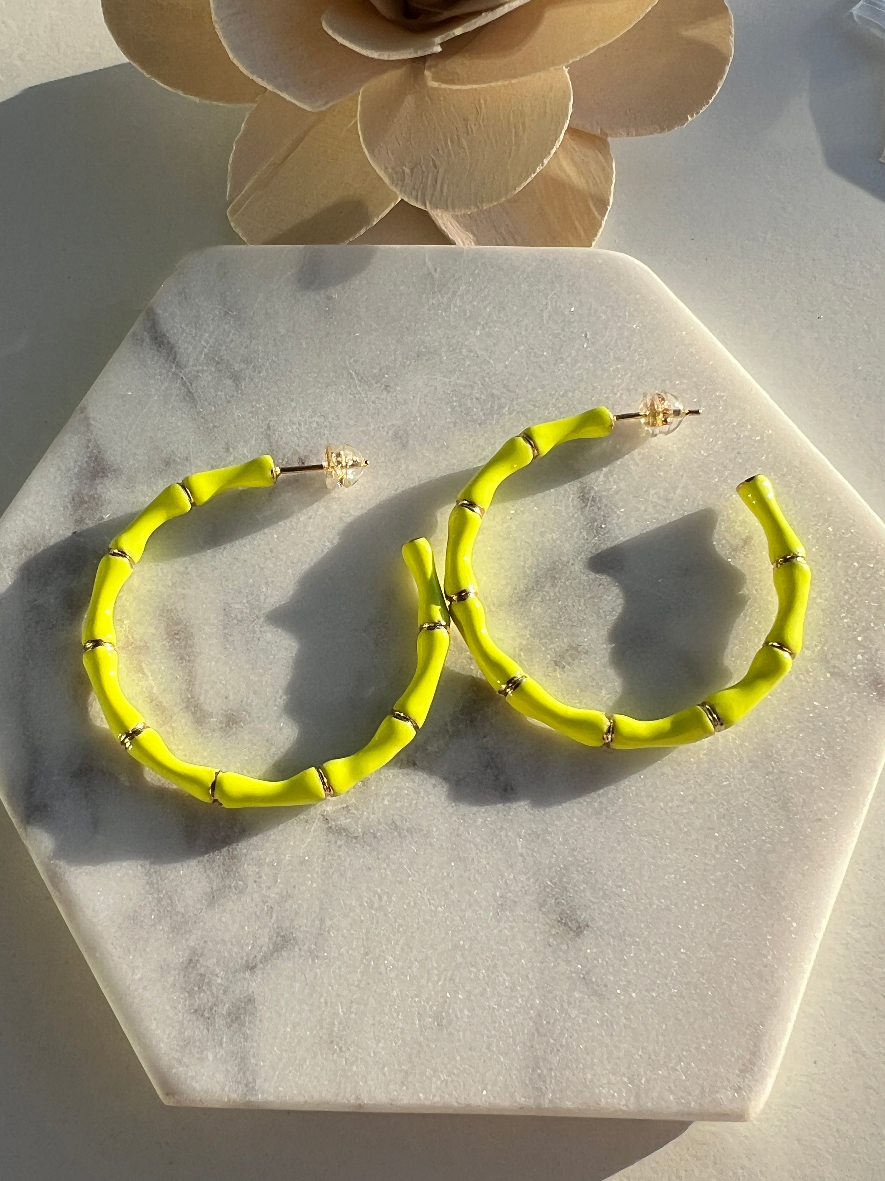 Bamboo Hoop Earrings