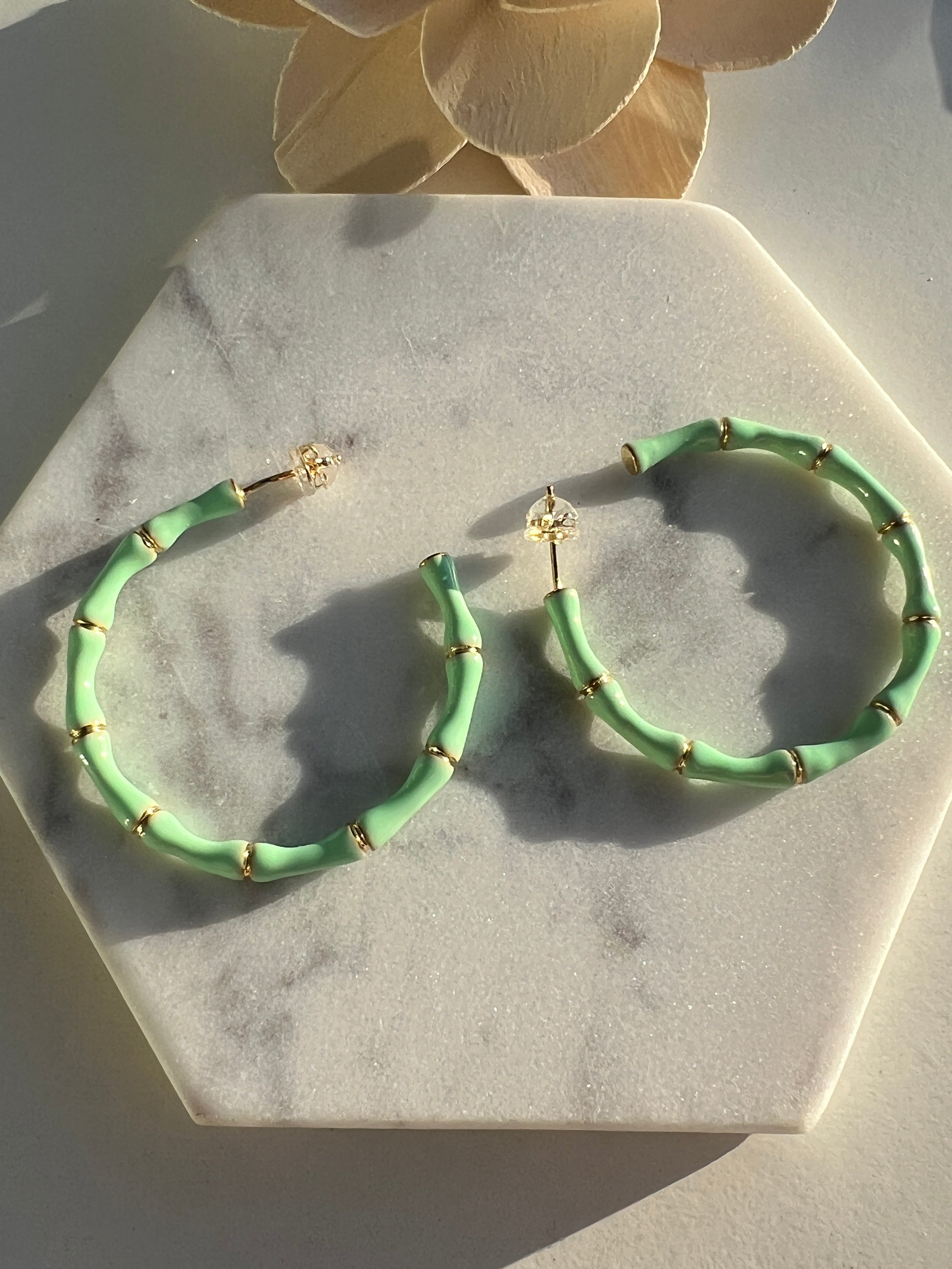 Bamboo Hoop Earrings