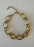 Gold oval chain link bracelet