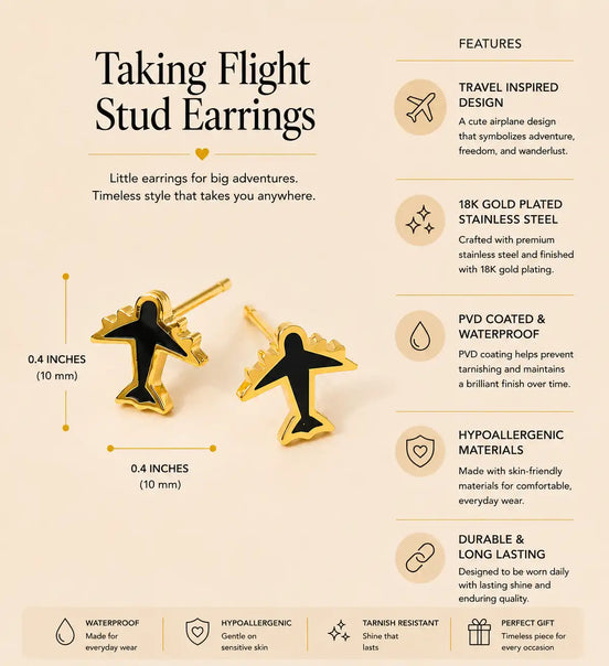Taking Flight Stud Earrings