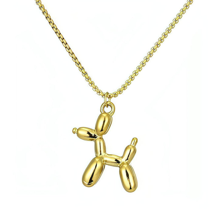 Jewelry Pet Dog Designs 18k Gold Plated Stainless Steel 2022 New Animal Charm Puppy Pendant Necklaces Balloon Dog Necklace
